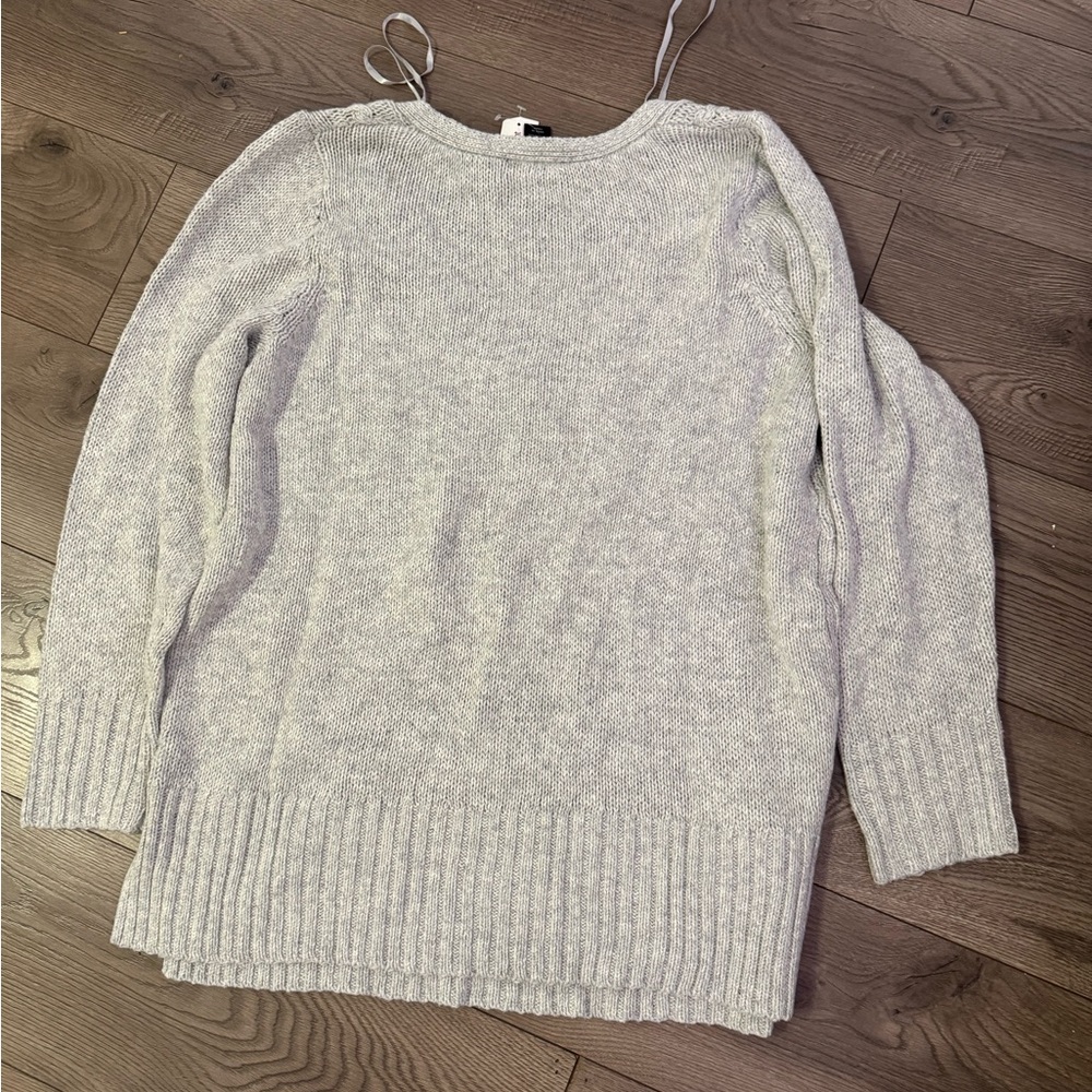 Lane Bryant Gray Cable Knit Women's Sweater NWT Size 22/24 - Picture 4 of 4